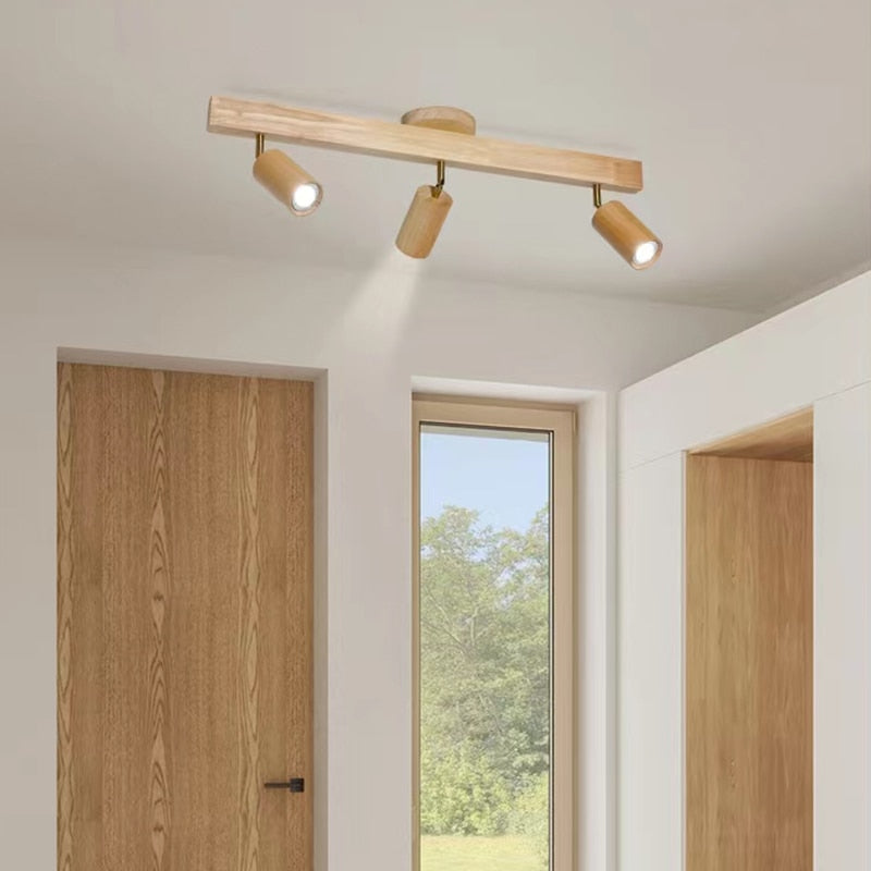 Oud Wood Modern LED Ceiling Lamp