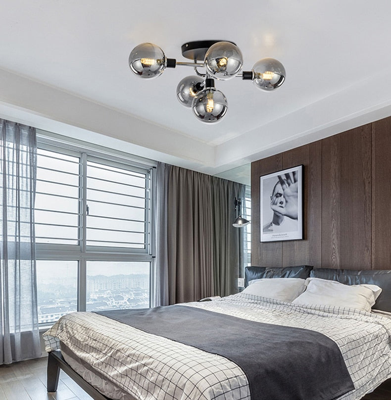 Wad Nordic Round Glass Chandelier