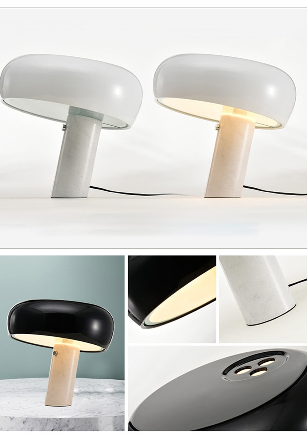 Mak 7-Style Glass Mushroom Lamp
