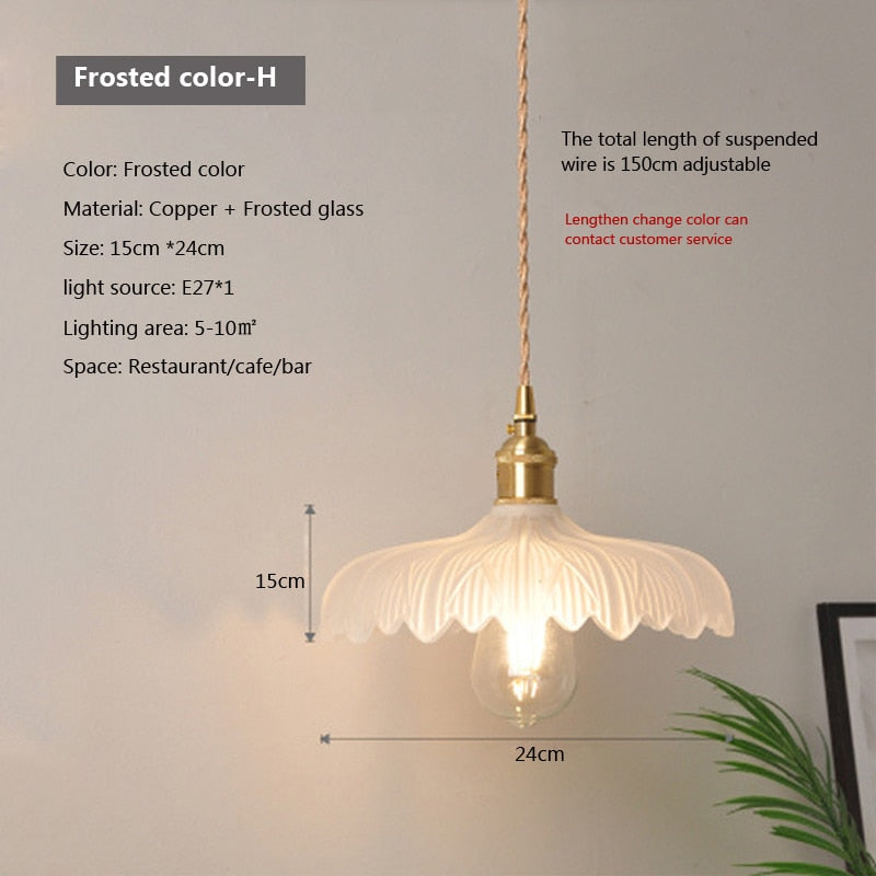Nordic Glass Minimalist E27 Transparent Lampshade Pendant Light