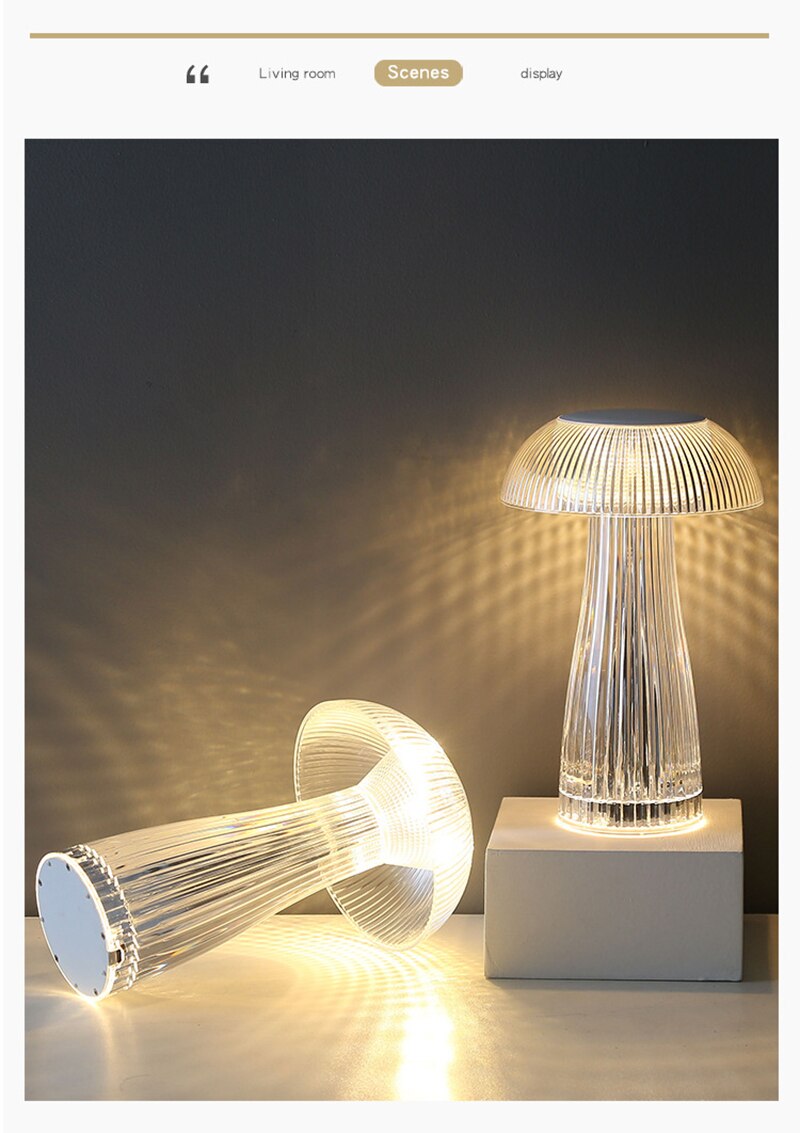 BAN Jellyfish lampshade LED night light table lamp