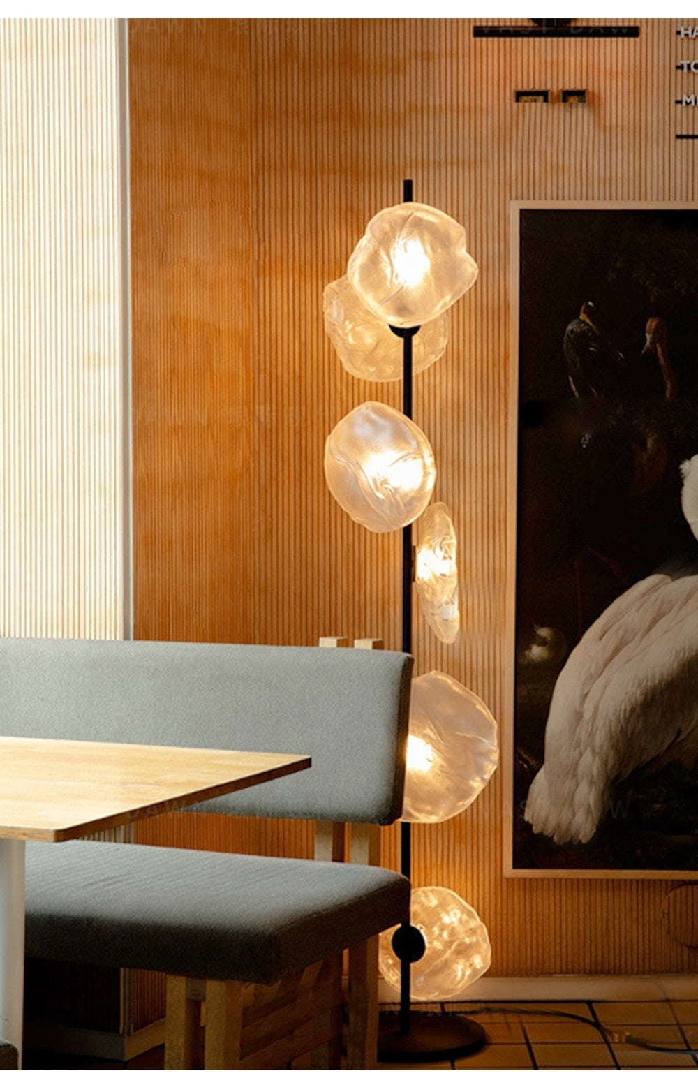 MAK Table/Floor/Stand Cloud Artistic Floor Lamps Glass LED Lighting Gray Nightlight