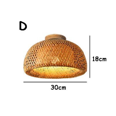 Oud Modern Bamboo Wood Ceiling Light