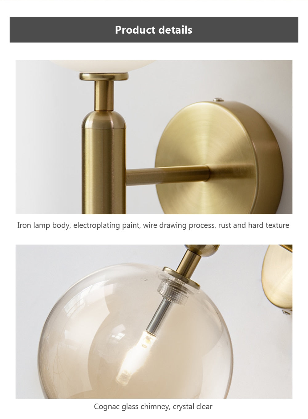 Wad Nordic Glass Balcony Light