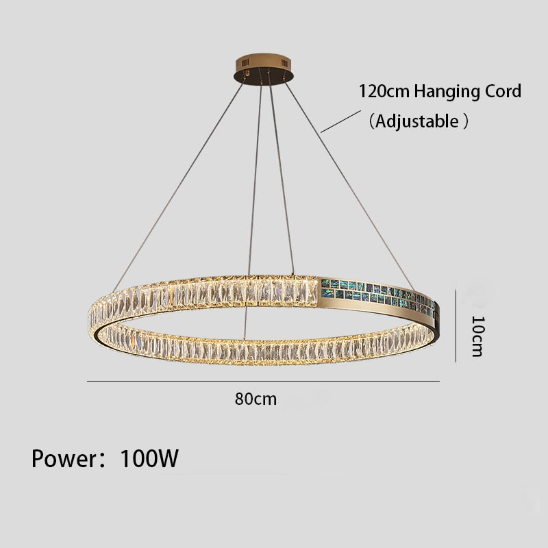 MAK Wall/Pendant Chandelier Luxury Hanging Lights Polished Shell High-end Ring Design