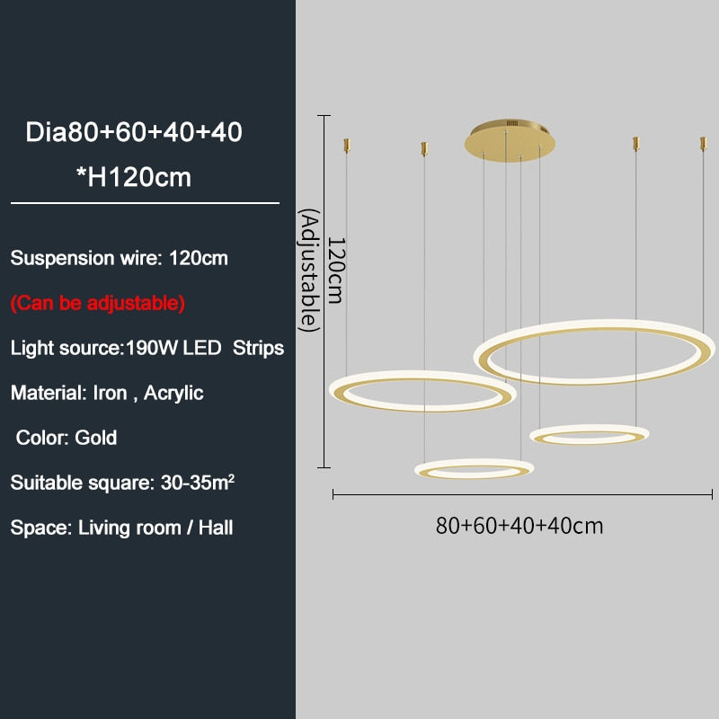 Ylk Ring Design LED Chandelier