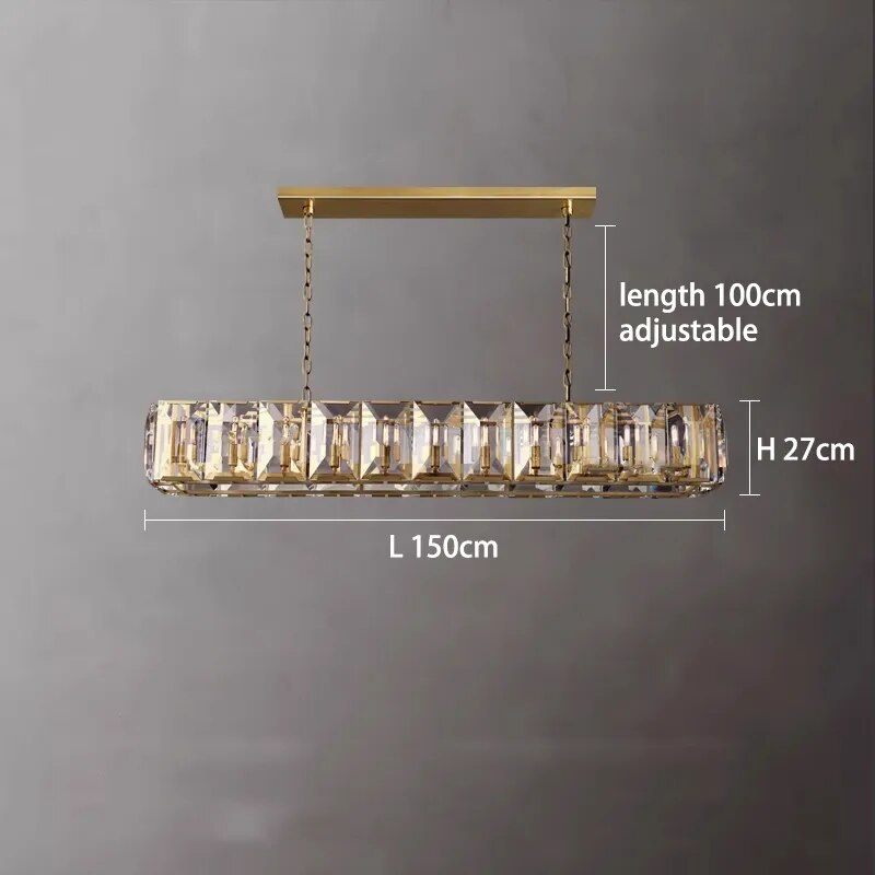 Navi Elegant Dimmable Crystal Chandelier