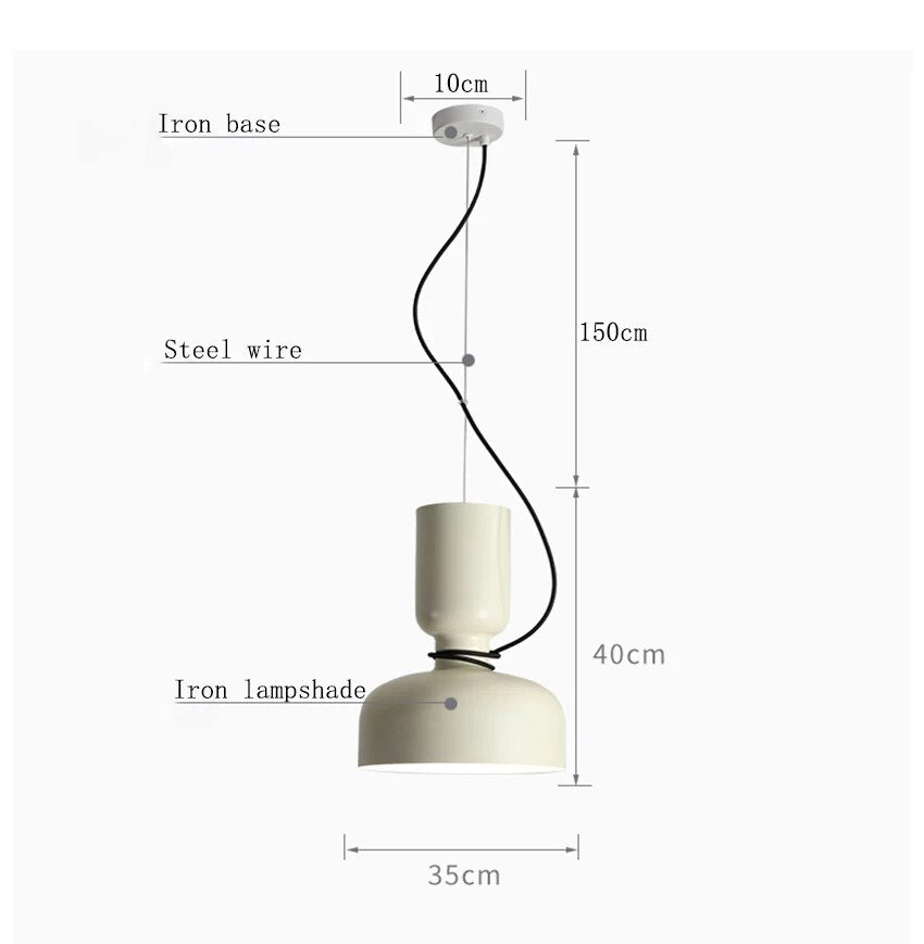 Art Creative Danish Designer wrought iron lampshade bar cafe kitchen suspension lamp