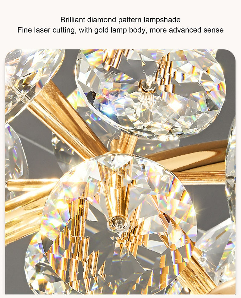 LYF Emerald LED Nordic Pendant Lights Crystal Hanging Lamp