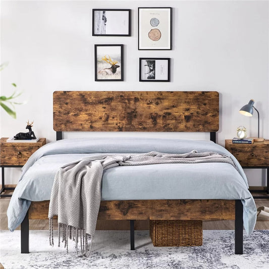Stig - Nordic Wooden Bed Frame Queen Bed Frame with Storage