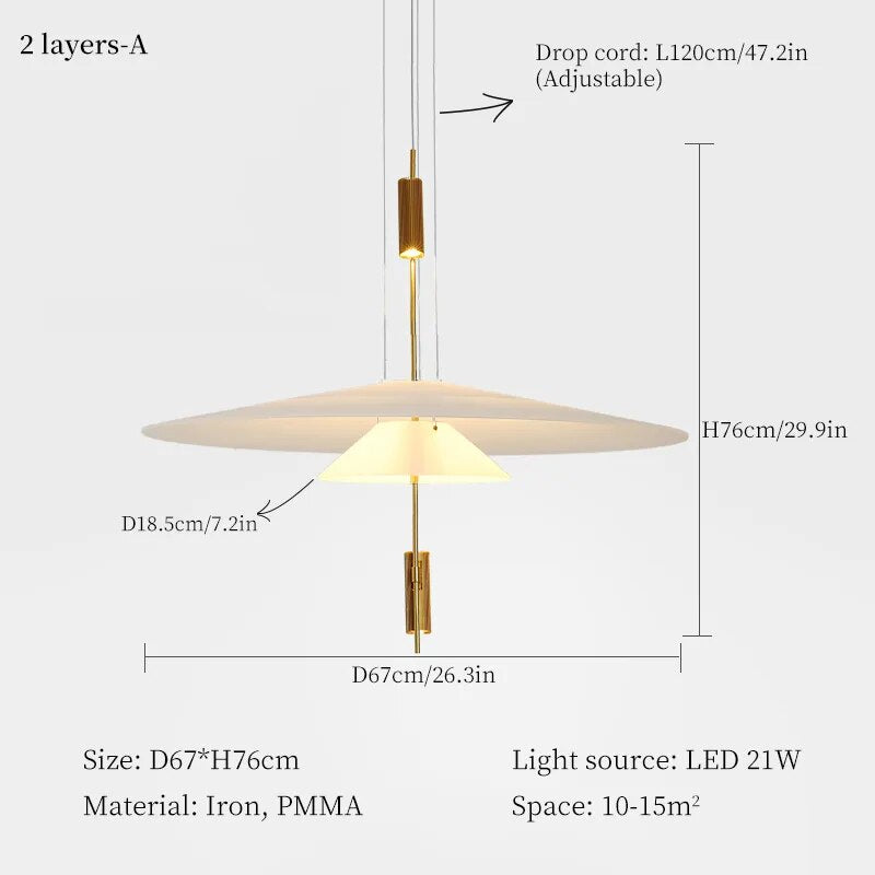Modern Chandelier Flying Saucer Lamp UFO Hanging Light