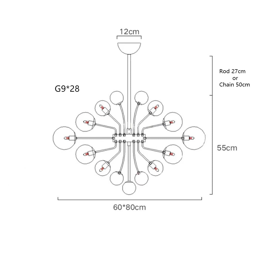 Olga Chandelier Minimalist Pendant Light