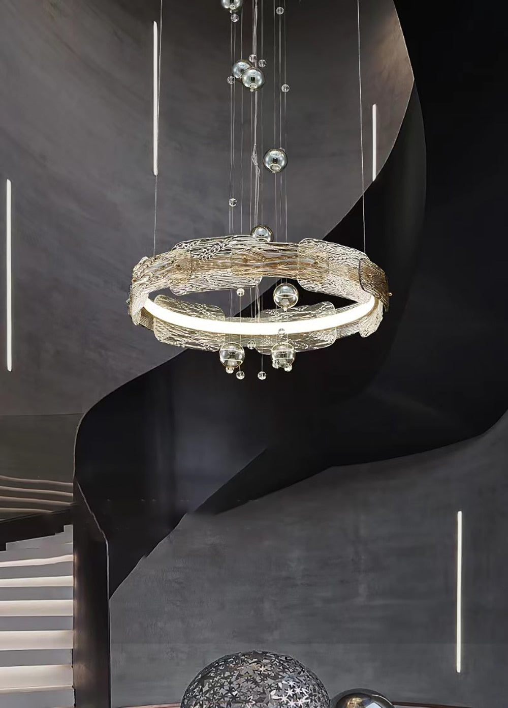 Olga Rounded Crystal Chandelier