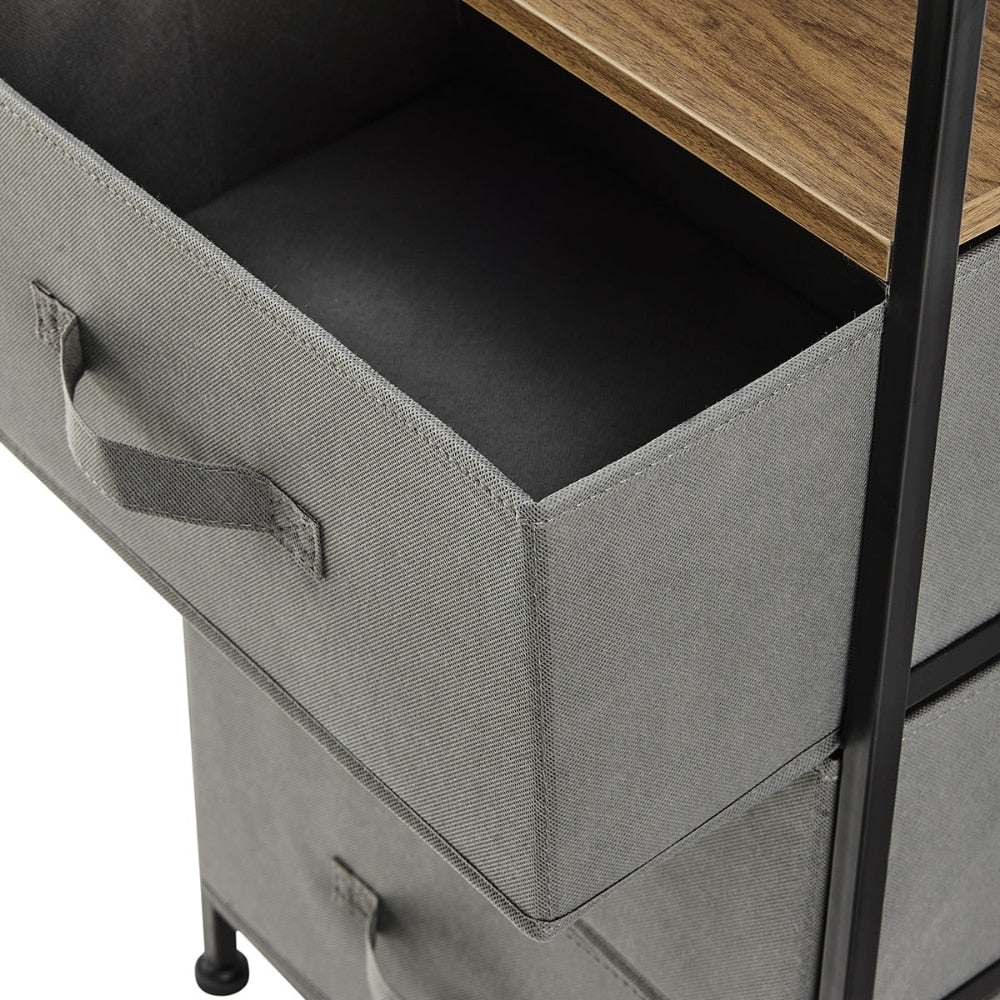 Eilif - Modern 3 Drawer Nightstand with Charging Station