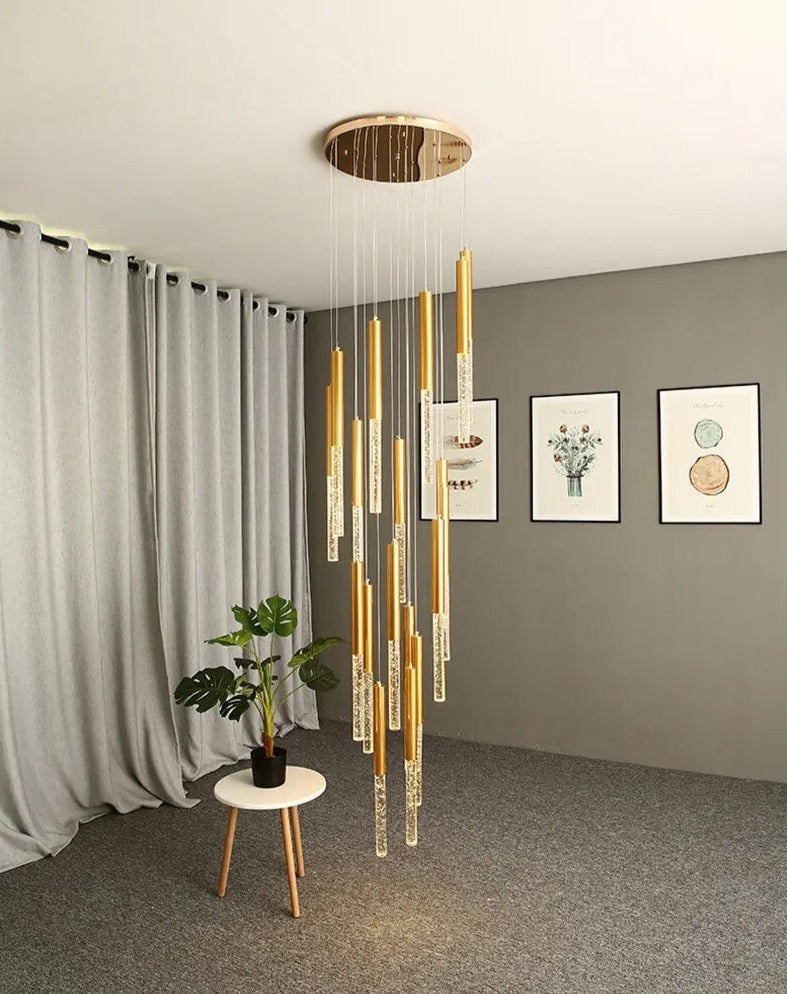 Ylk Touse Long Crystal Chandelier