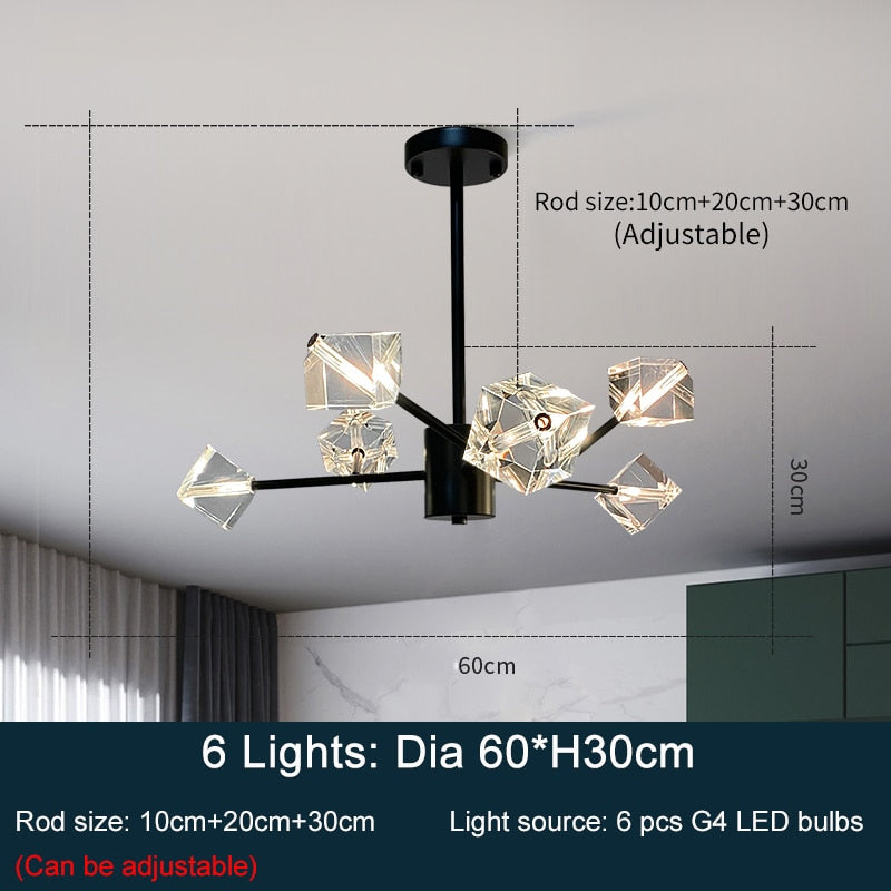 Ylk Thea Crystal Pendant Light