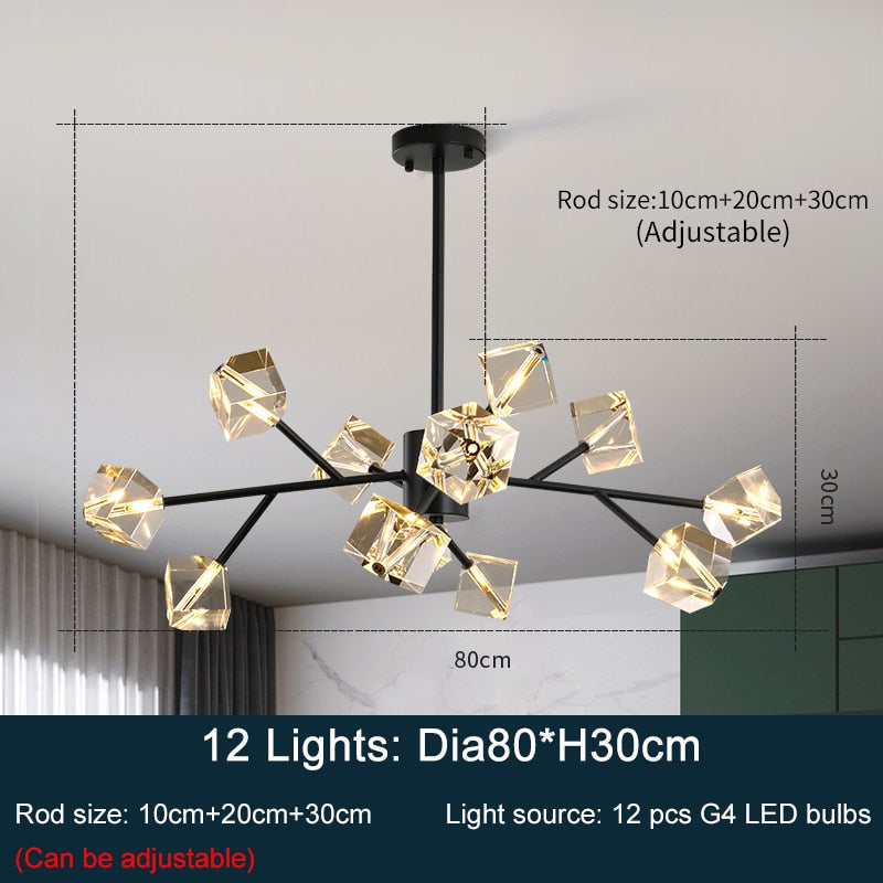 Ylk Thea Crystal Pendant Light