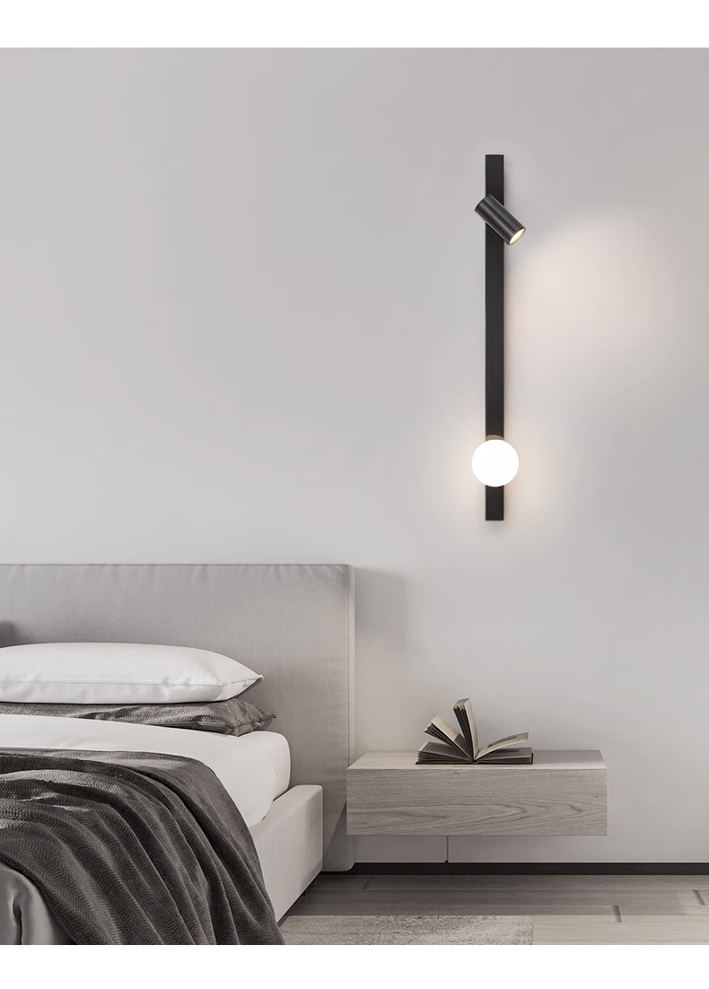 Trong minimalist Nordic style copper led wall lamp