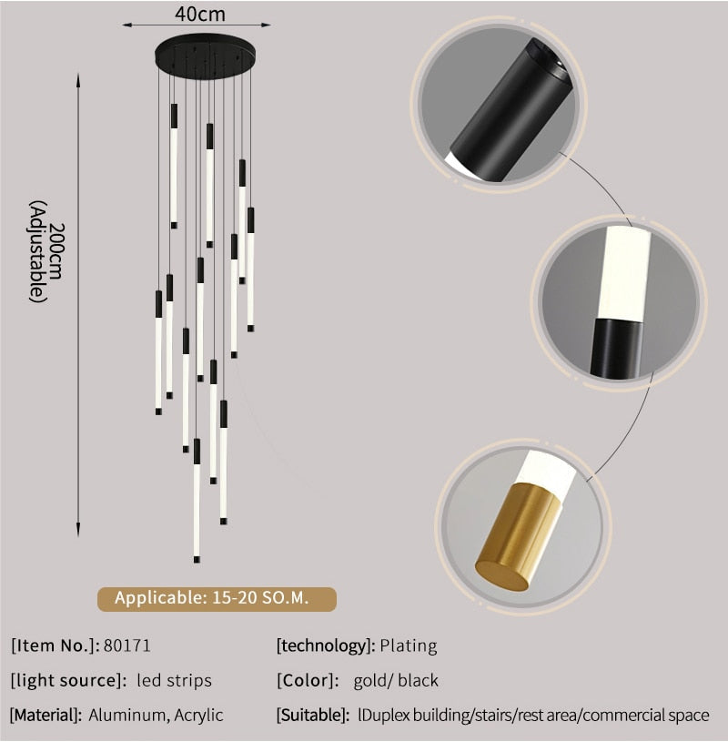 Ylk Aire Spiral Chandelier