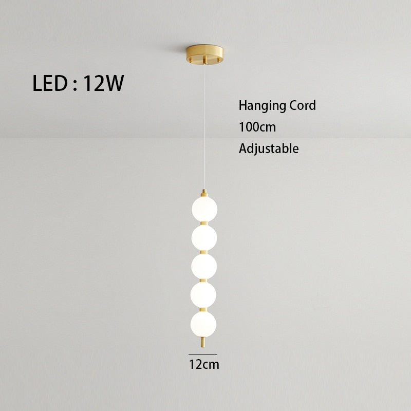 Mak Modern White Ball Pendant Light