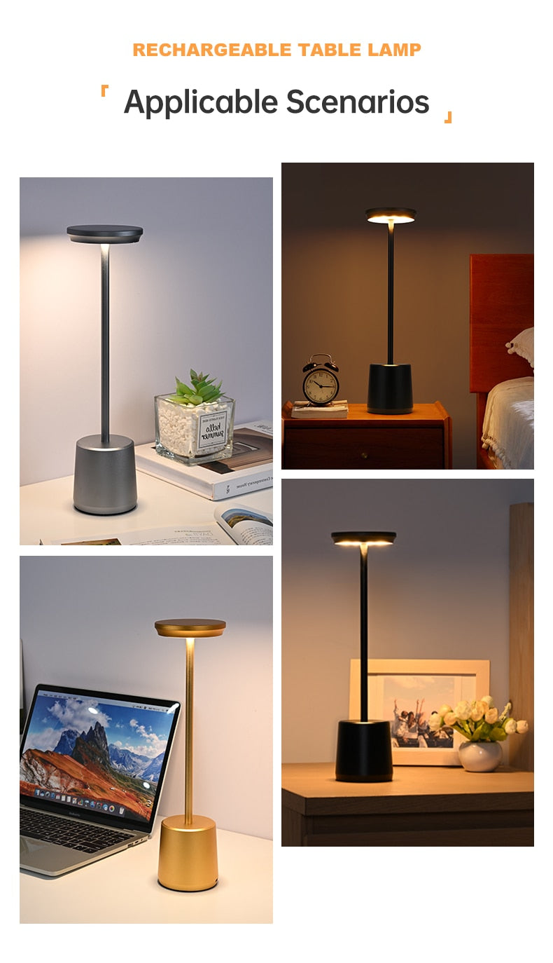 LED Night Light Table Lamps Type-c Rechargeable 4400mA