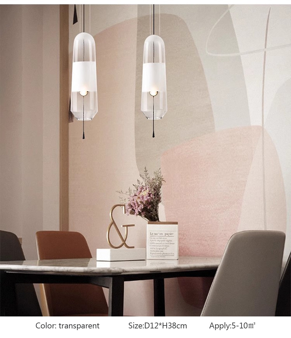 Wad Modern Glass Light Pendant Lamp
