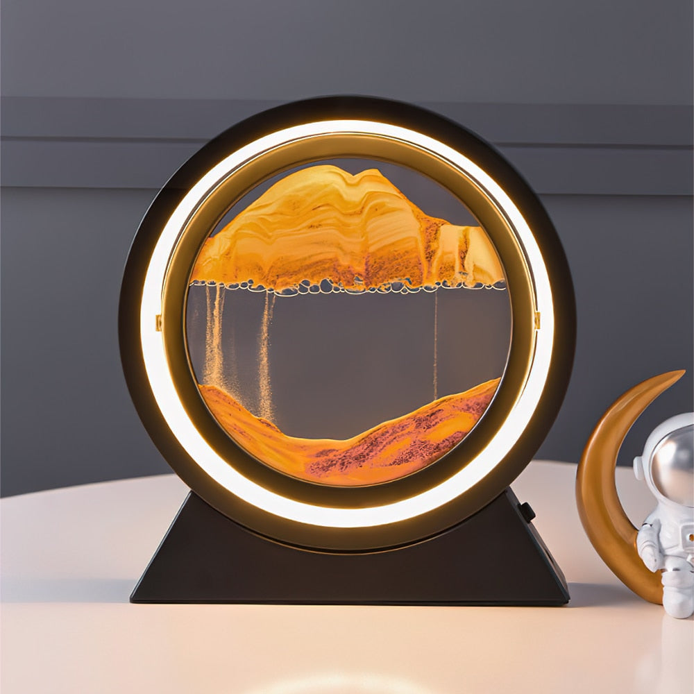 PQ 360° Rotate LED Sand Painting Night Lights