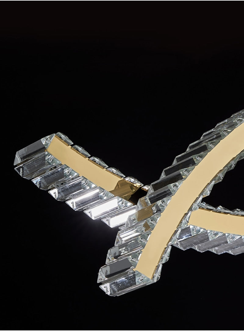 Ylk Wave Design Crystal Pendant Lamp