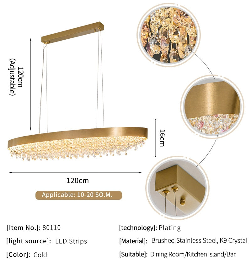 Ylk Yasmine Luxury Crystal Chandelier