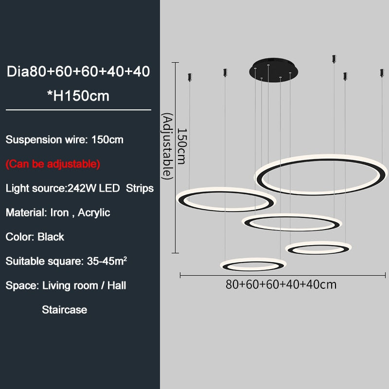 Ylk Ring Design LED Chandelier