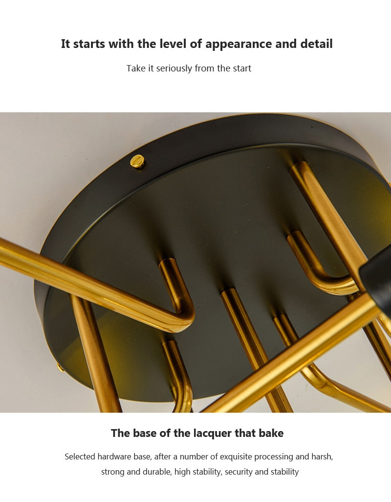 Wad Nordic Round Glass Chandelier