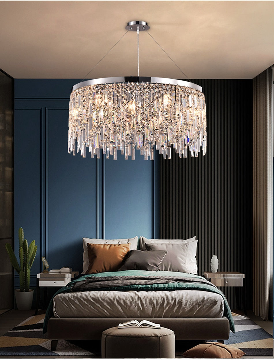 Ylk Violet Crystal Chandelier Decor