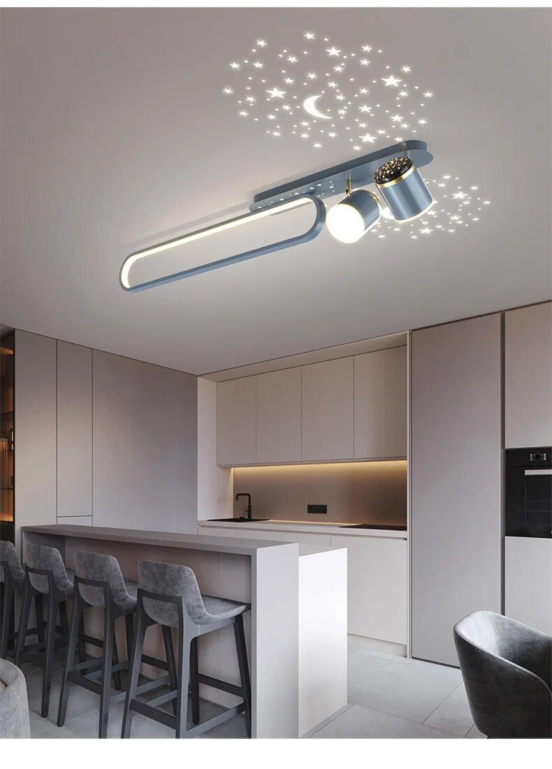 MAV Star Projection Modern Aisle Ceiling Lights with Spotlights