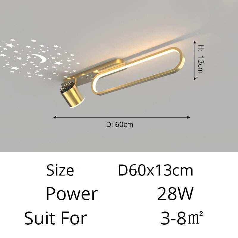 MAV Star Projection Modern Aisle Ceiling Lights with Spotlights