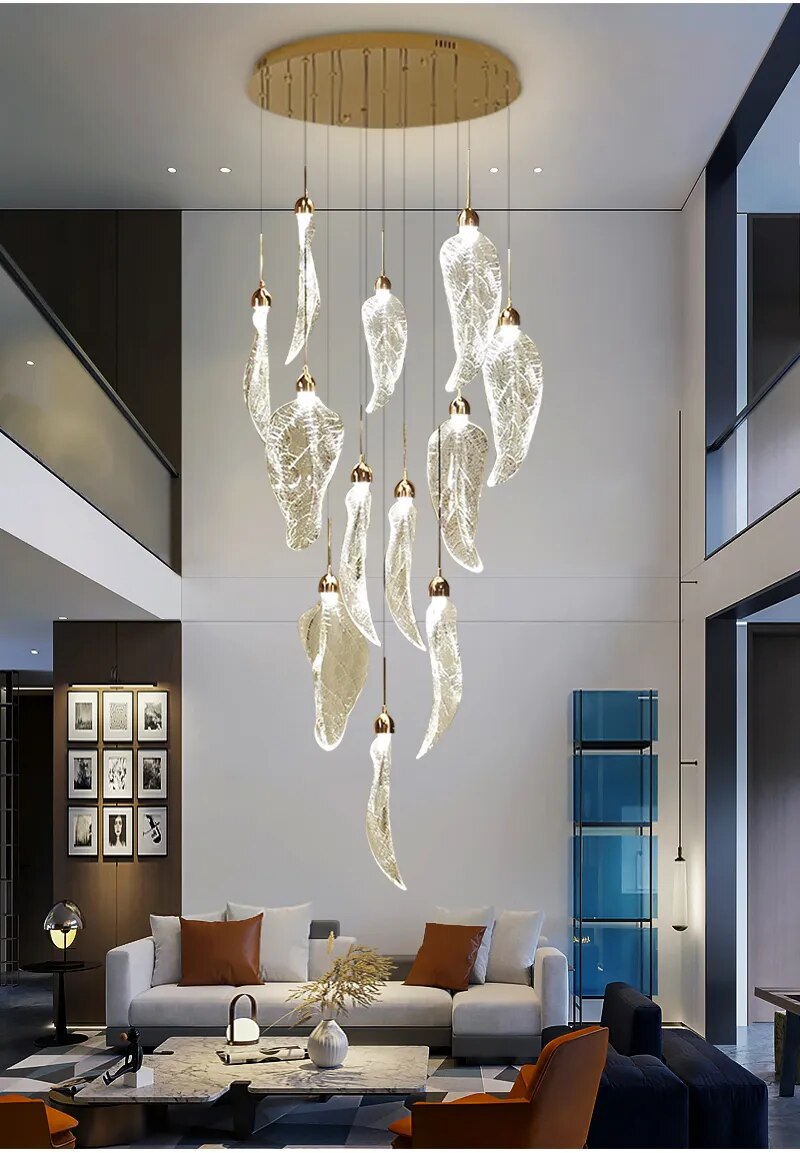 Ylk Crystal Leaf LED Chandelier