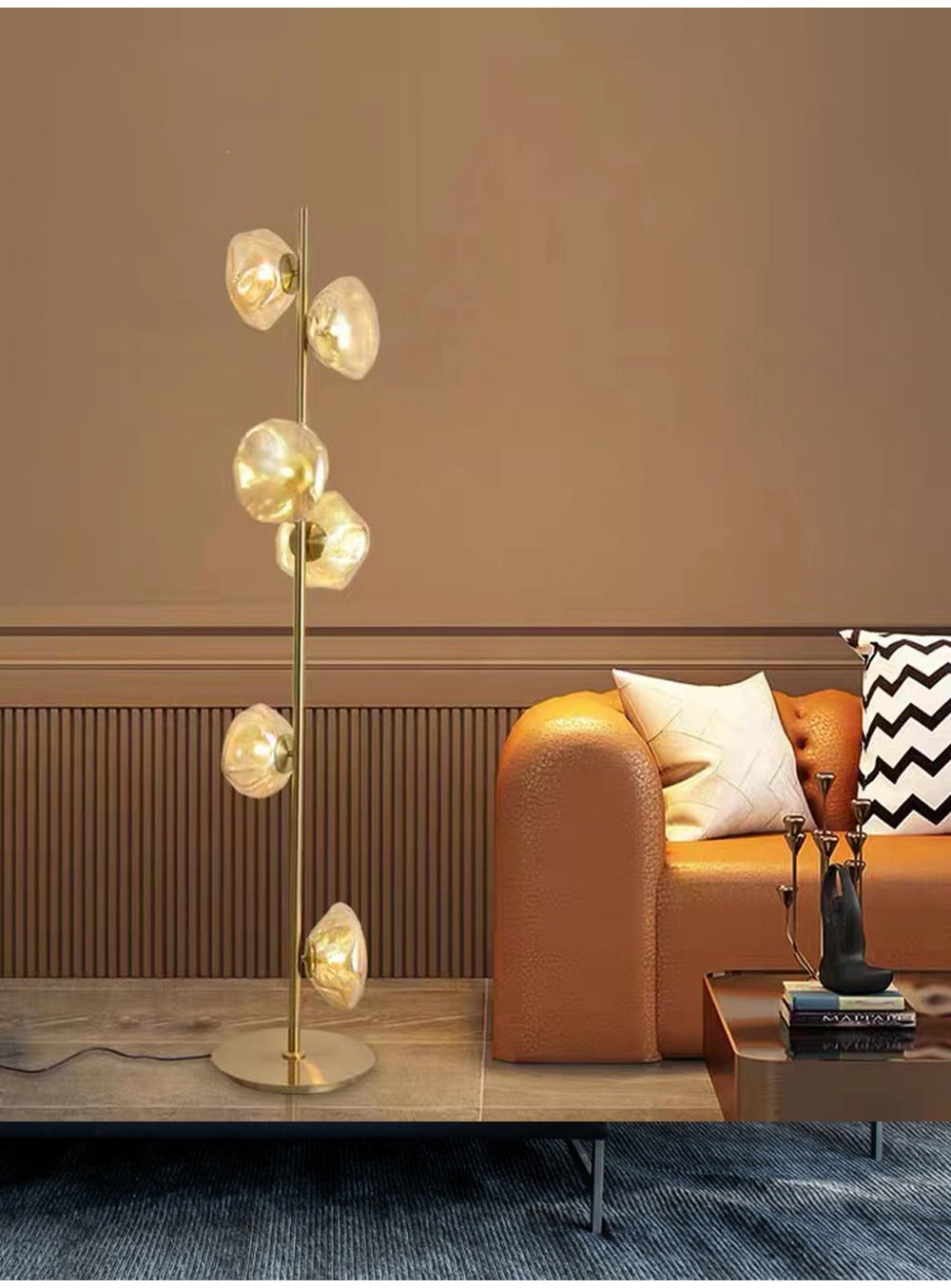 MAK Table/Floor/Stand Cloud Artistic Floor Lamps Glass LED Lighting Gray Nightlight