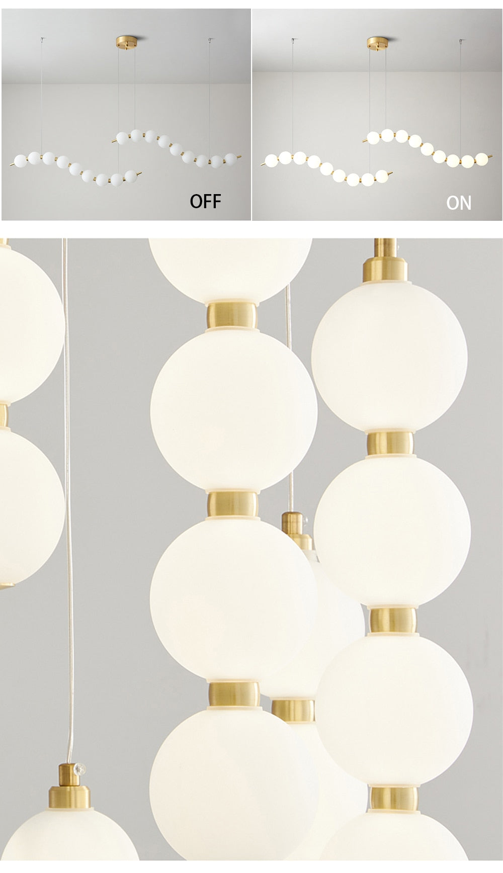 Mak Modern White Ball Pendant Light