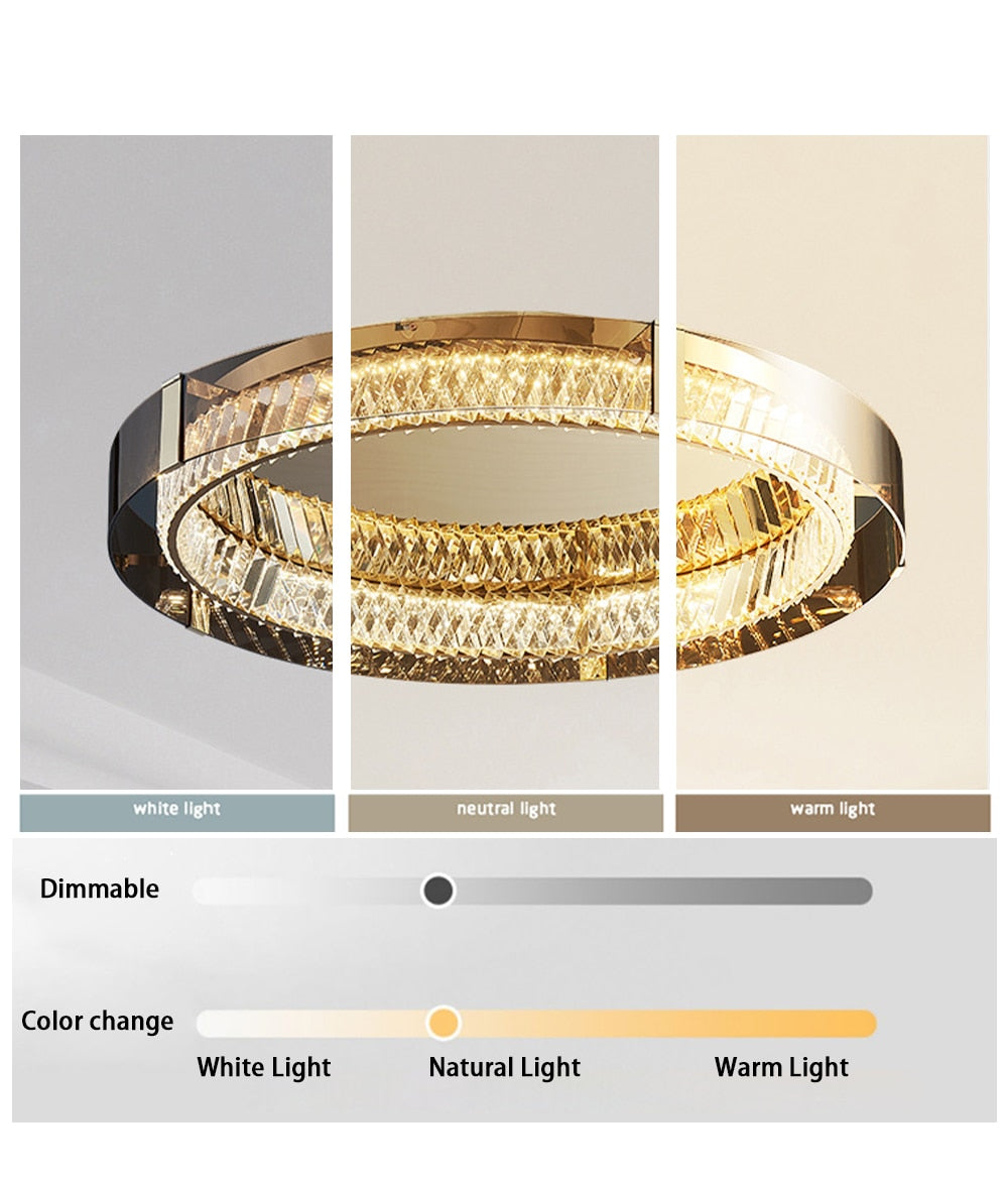 Mak Plafonnier Crystal Pendant Light