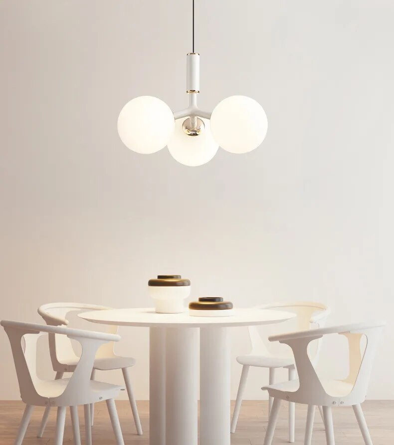 Nordic Modern and Minimalist Magic Bean 9 White Glass