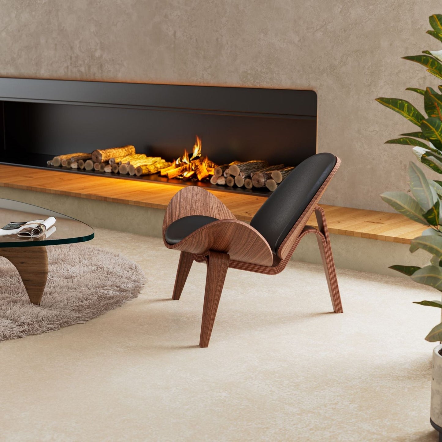 Dagmar - Modern Nordic Wooden Chair Accent Chairs Reading Chair