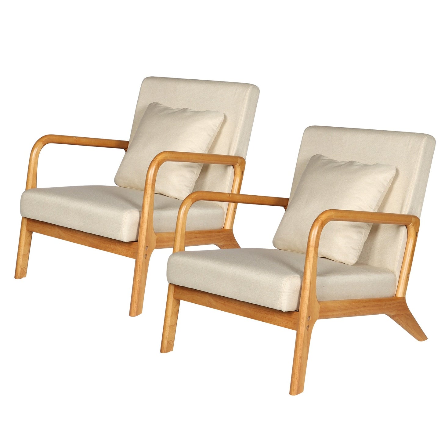 Maren - Living Room Accent Chairs Bedroom Chair Reading Armchair Indoor Wooden Chairs Reading Chair