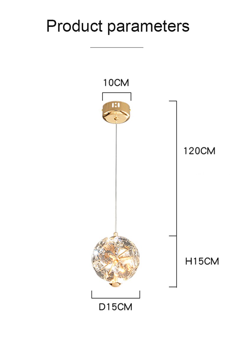 LYF Emerald LED Nordic Pendant Lights Crystal Hanging Lamp