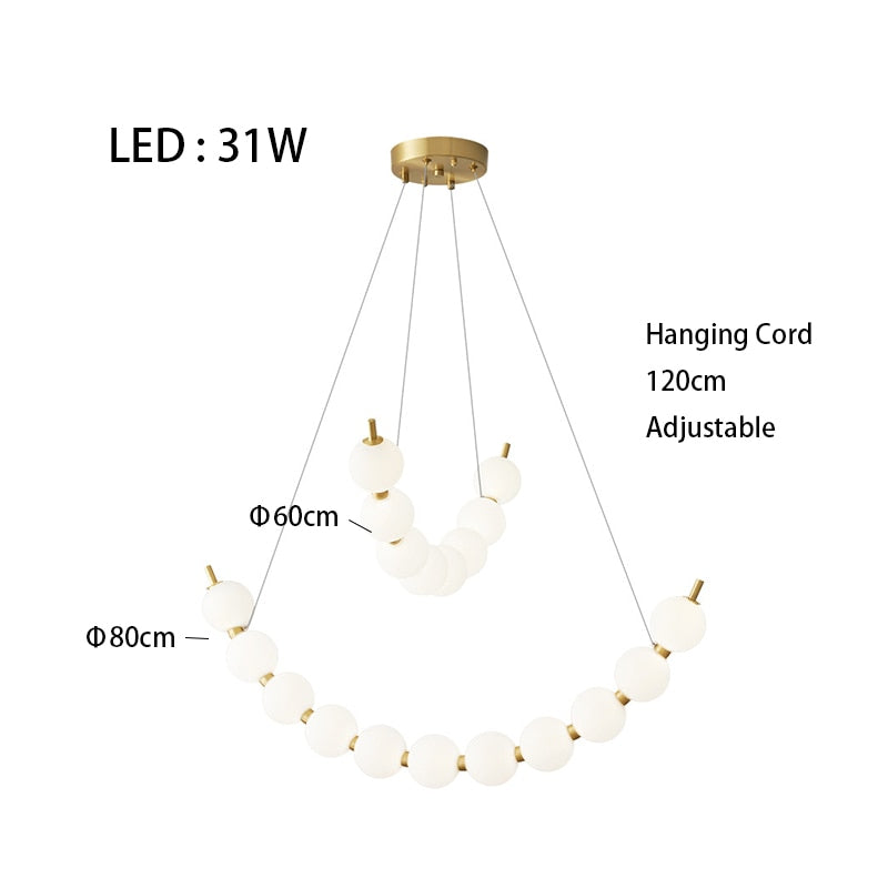 Mak Modern White Ball Pendant Light