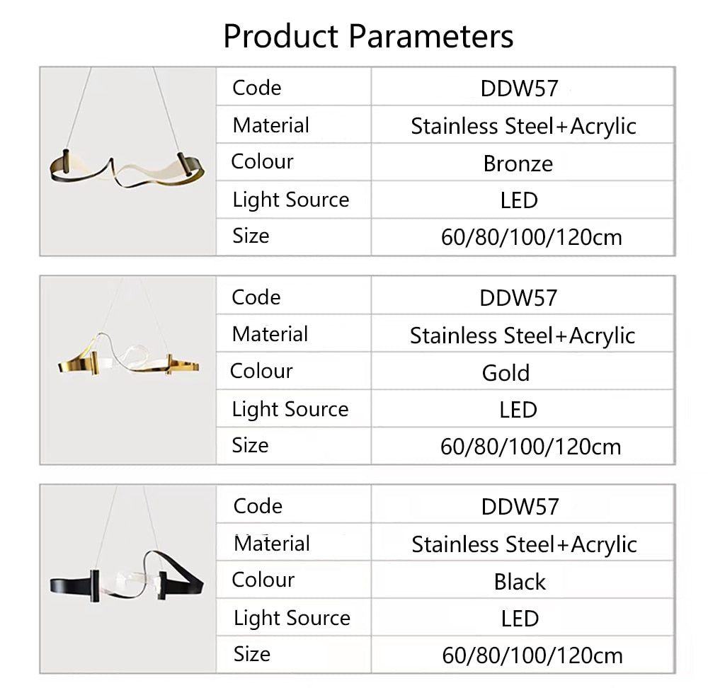 OLGA LED Ceiling Chandelier New Creative Luxury Acrylic Hanging Lamps