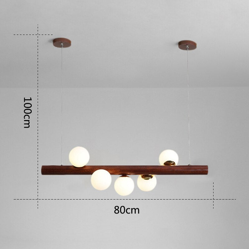 OUD Belphoebe Wood Modern Pendant Light Island Lighting
