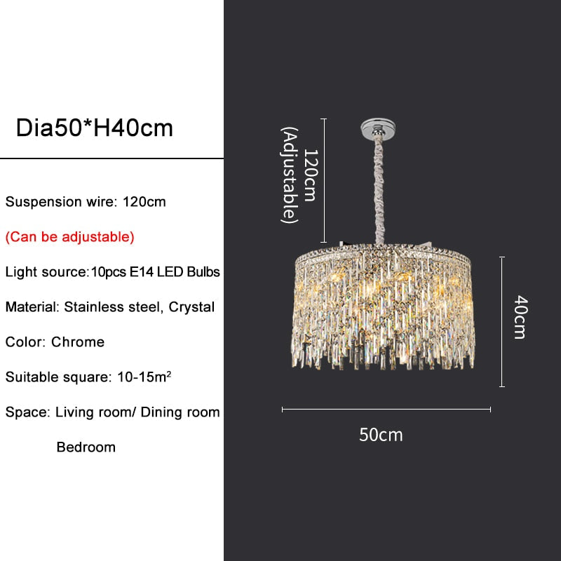 Ylk Xanthe Modern Crystal Chandelier