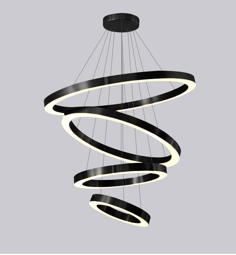 Ylk Bosque Black Ring Chandelier
