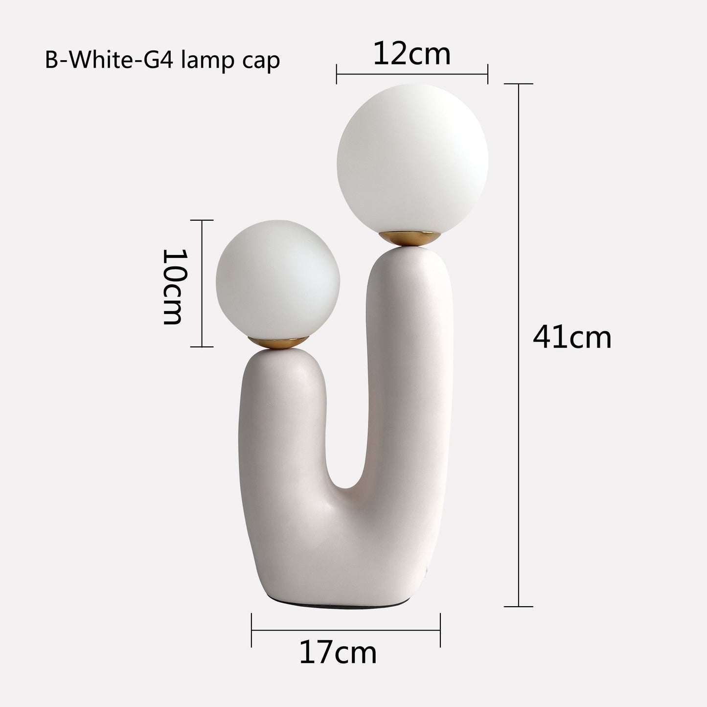 OUD Aubrey Glass Ball Table Lamp Green Pink Resin body