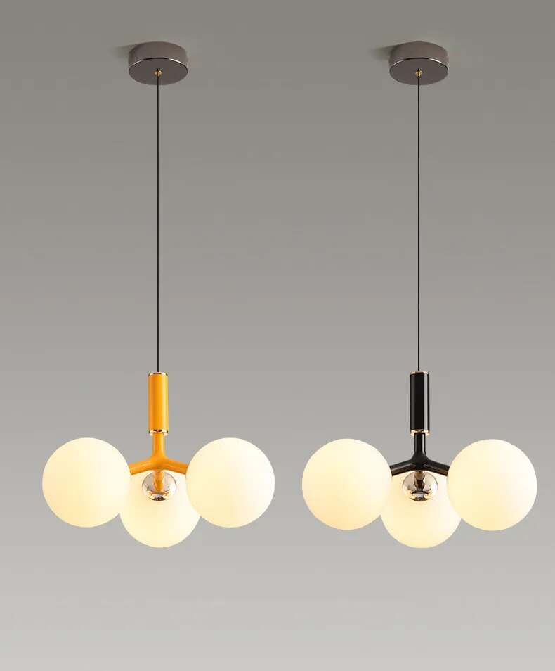 Nordic Modern and Minimalist Magic Bean 9 White Glass