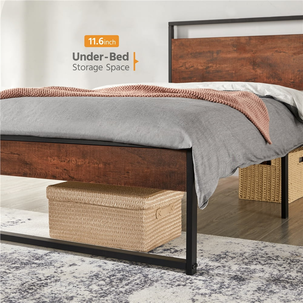 Saga Wooden Twin Bed Frame